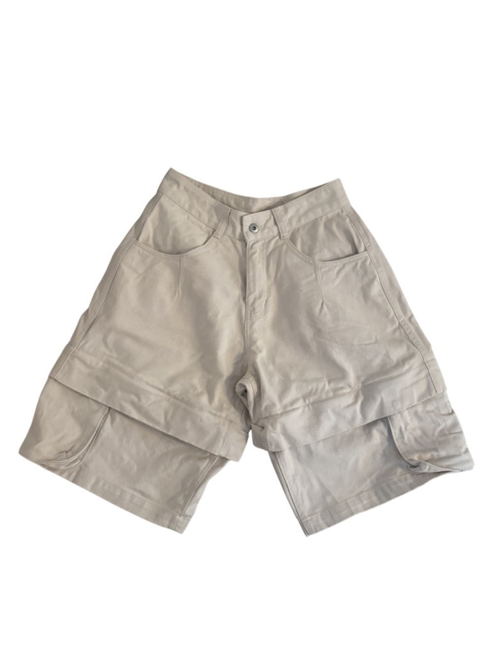 RARE Zara Men's Beige Removeable Zip Cargo Shorts